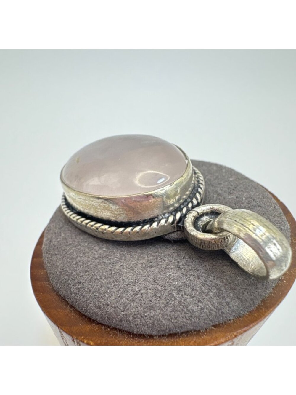 Quartz Cabochon Bezel Set Statement Pendant 925 Sterling Silver 1.75" Length - Picture 4 of 10
